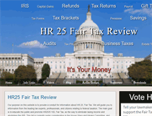 Tablet Screenshot of hr25fairtaxreview.com